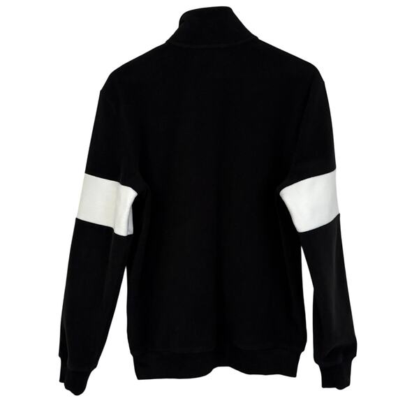 Calvin Klein Jeans Black White Fleece Quarter  Zip Pullover Sweatshirt Men’s M - Picture 4 of 8